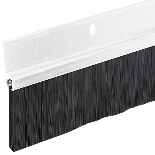 Randall 4' Clear Satin Anodized Brush Door Sweep For Gap Up To 2" 4 FT BS-330 - main